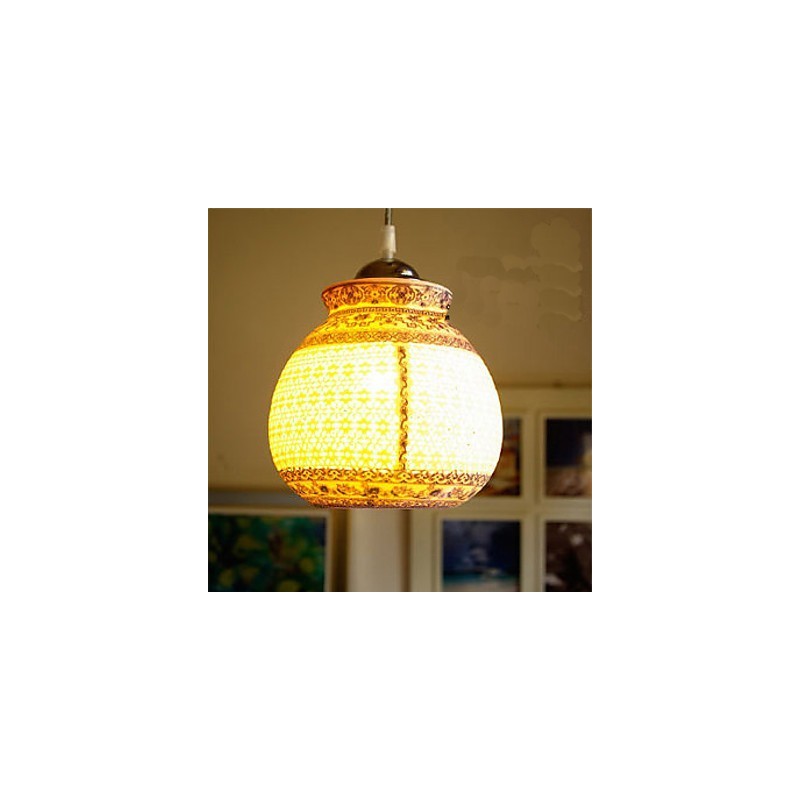 レトロ セラミック ランプ 階段 ブルー シングル ヘッド シャンデリア クリエイティブ