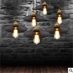 アメリカンミニマリストレトロ1アイアンシャンデリア