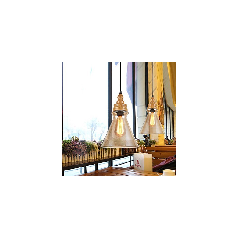 北アメリカのクリエイティブな木目調クリスタルランプ 古代のランプライトを復元