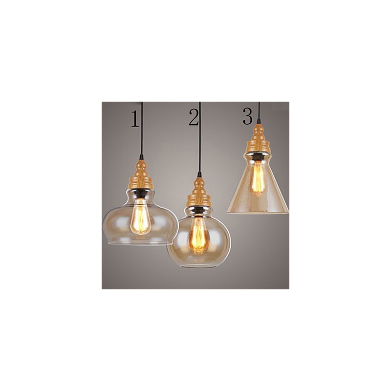 北アメリカのクリエイティブな木目調クリスタルランプ 古代のランプライトを復元