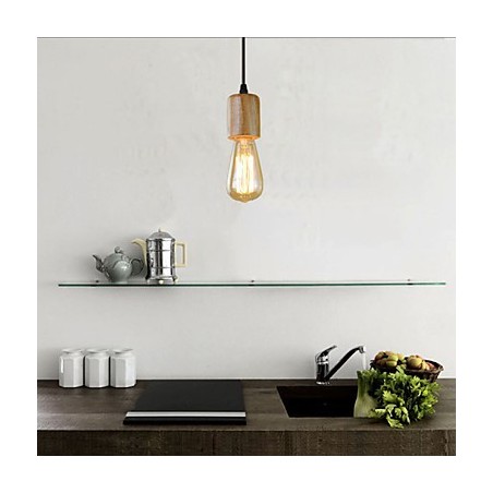 ペンダントライト 伝統的 クラシック ヴィンテージ レトロ カントリー ガレージ 木製 竹