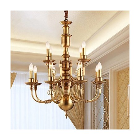 シャンデリア 伝統的 クラシック 素朴なロッジ 金属