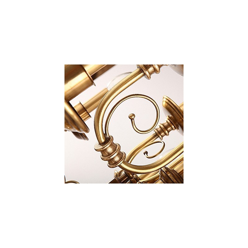 シャンデリア 伝統的 クラシック 素朴なロッジ 金属