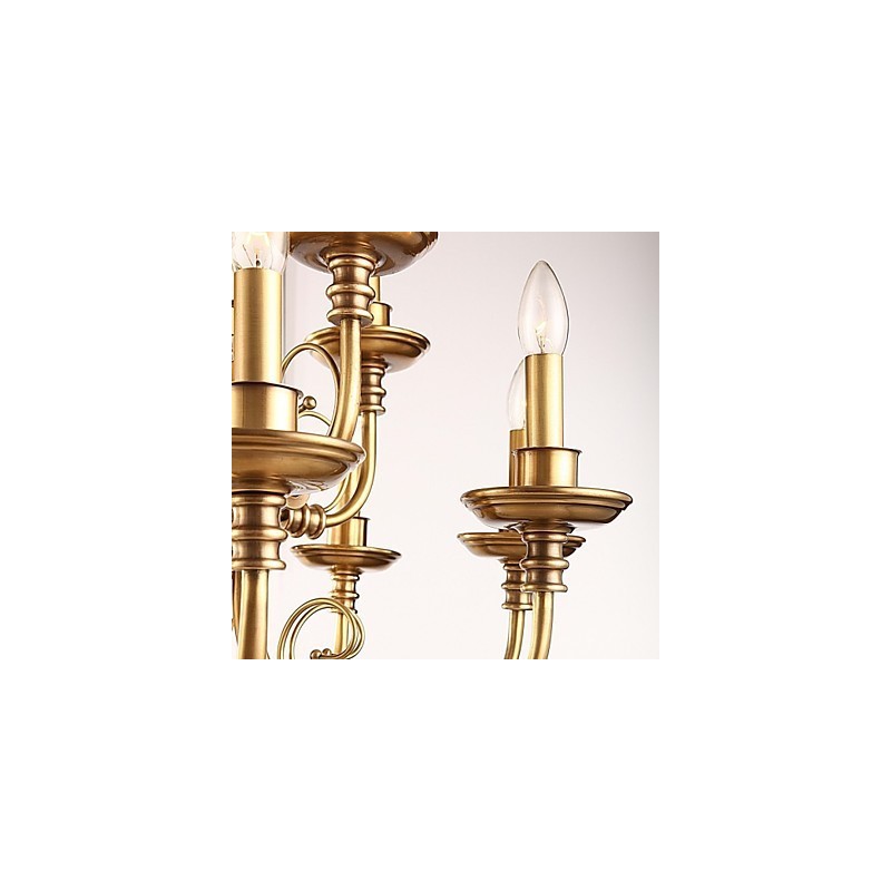 シャンデリア 伝統的 クラシック 素朴なロッジ 金属