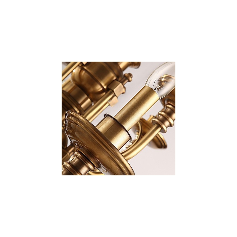 シャンデリア 伝統的 クラシック 素朴なロッジ 金属