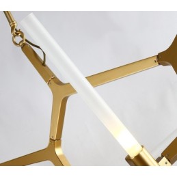 6 ライト モダン コンテンポラリー 2 段シャンデリア ライト (ブラック ゴールド)