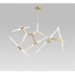 10 ライト モダン コンテンポラリー シャンデリア ライト (ブラック ゴールデン)