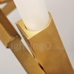 10 ライト モダン コンテンポラリー シャンデリア ライト (ブラック ゴールデン)