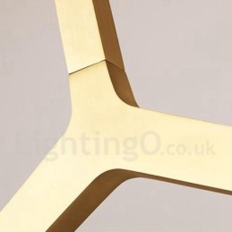 10 ライト モダン コンテンポラリー シャンデリア ライト (ブラック ゴールデン)