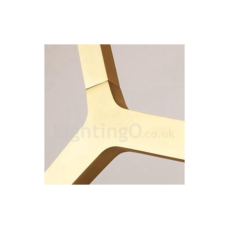 10 ライト モダン コンテンポラリー シャンデリア ライト (ブラック ゴールデン)