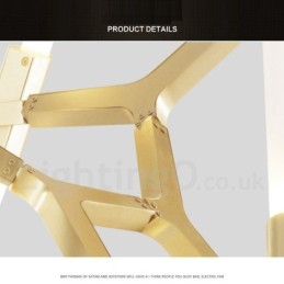 10 ライト モダン コンテンポラリー シャンデリア ライト (ブラック ゴールデン)