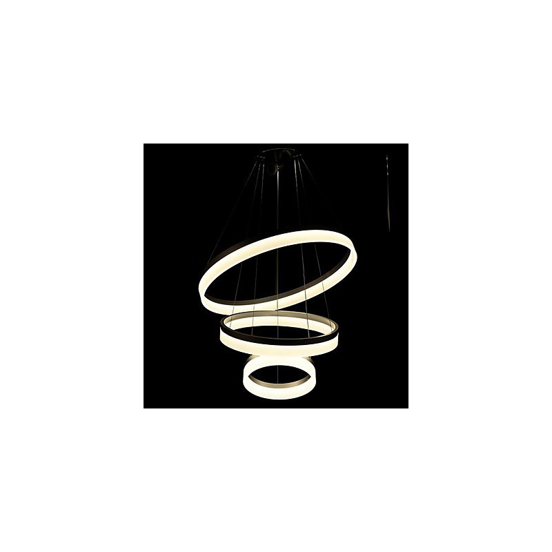 丸型ペンダントライト モダンなアクリルランプ 照明 豪華な3つのリング 天井照明器具