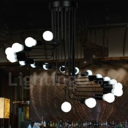 黒の現代的なシャンデリアランプライト