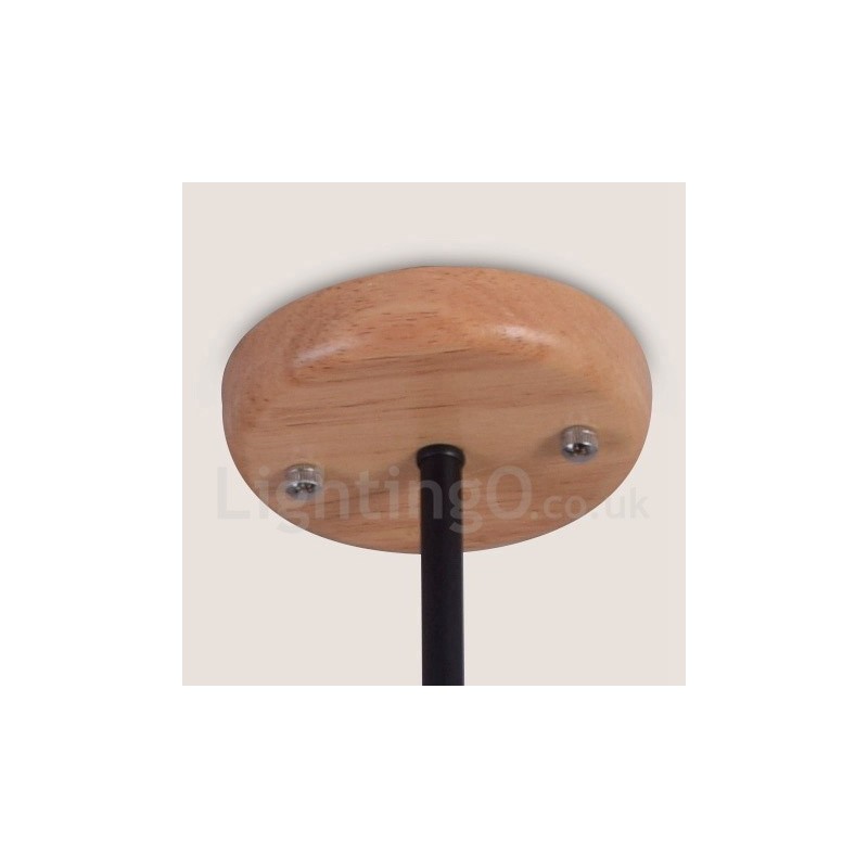 木製シングルティア5ライトシャンデリアランプモダンコンテンポラリースタイル