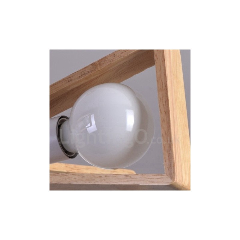 木製シングルティア 8 ライトシャンデリアランプ モダンコンテンポラリースタイル