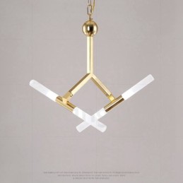 モダンコンテンポラリー 2段 4灯 ゴールデンシャンデリアランプ