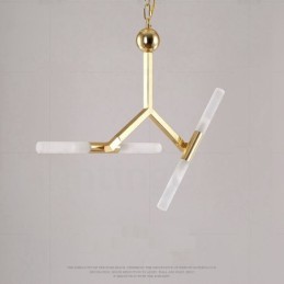 モダンコンテンポラリー 2段 4灯 ゴールデンシャンデリアランプ