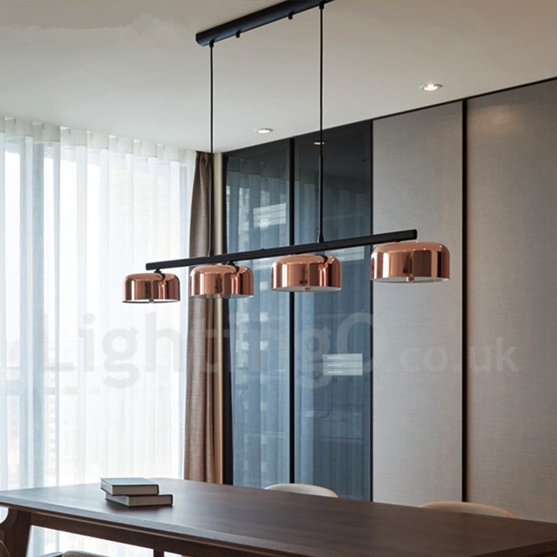 4 ライト シングル ティア モダン コンテンポラリー 回転式シャンデリア ライト