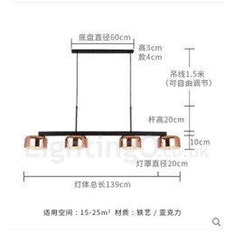 4 ライト シングル ティア モダン コンテンポラリー 回転式シャンデリア ライト