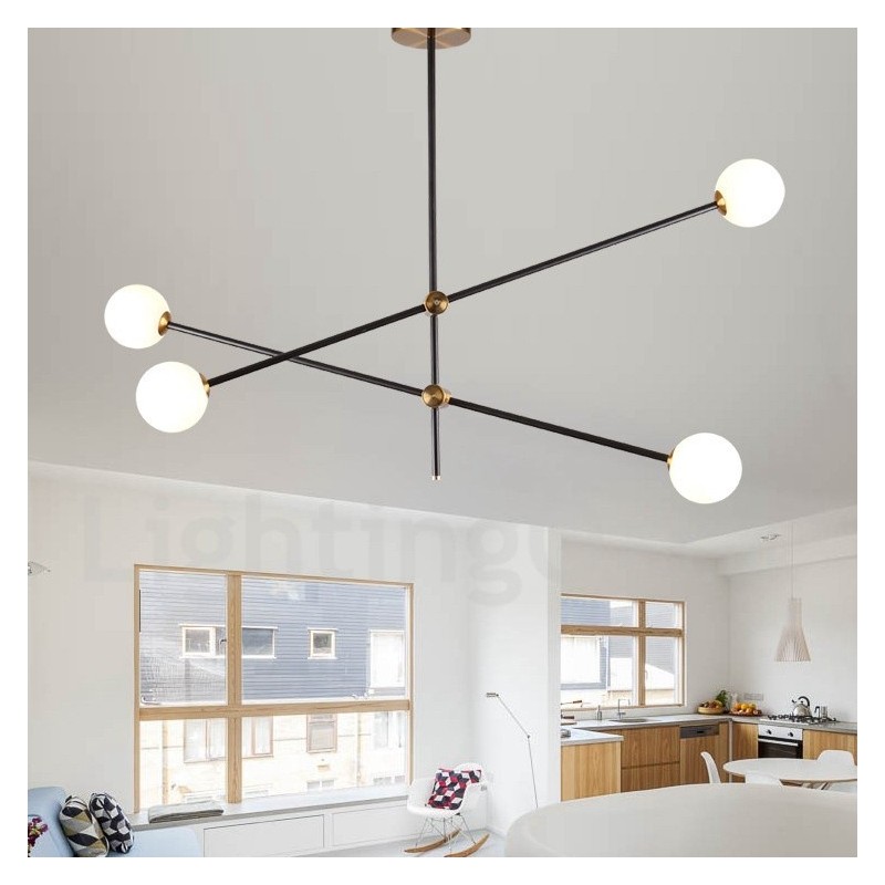 モダンコンテンポラリー4ライト2段シャンデリアライト