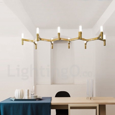 10 ライト シングル ティア モダン コンテンポラリー シャンデリア ランプ ライト