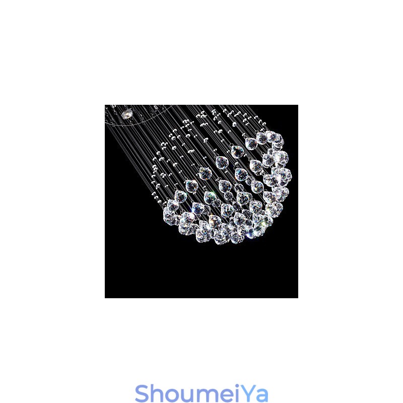 ペンダントライト モダン クリスタル シャンデリア 5 ライト シルバー キャンポイ クリア クリスタル グローブ 天井ランプ 器具