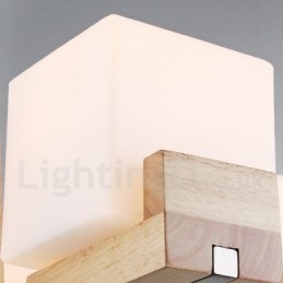 木製モダンコンテンポラリー5ライトシングルティアシャンデリアランプ