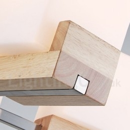 木製モダンコンテンポラリー5ライトシングルティアシャンデリアランプ