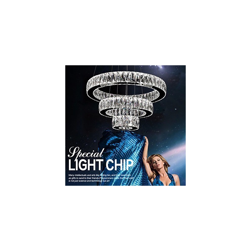 クリスタルシャンデリアライト モダン照明 3リング D305070 K9 大型クリスタル天井照明器具 クリスタルシャンデリアライト モダン照明 3リング D305070 K9 大型クリスタル天井照明器具