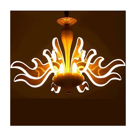 木目調の模造品の輸入アクリル製中国製シンプルシャンデリア