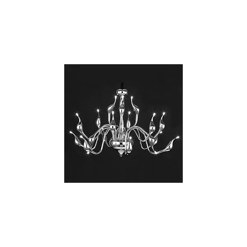 モダンシャンデリアライト 18 ライト G4 クローム仕上げ