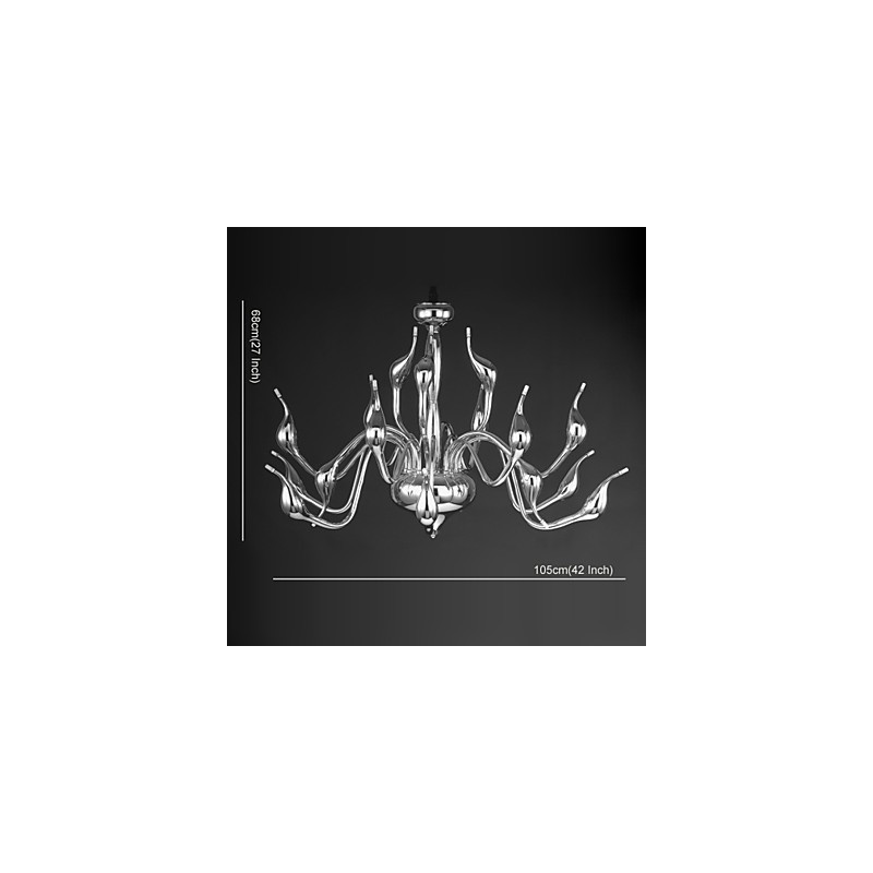 モダンシャンデリアライト 18 ライト G4 クローム仕上げ