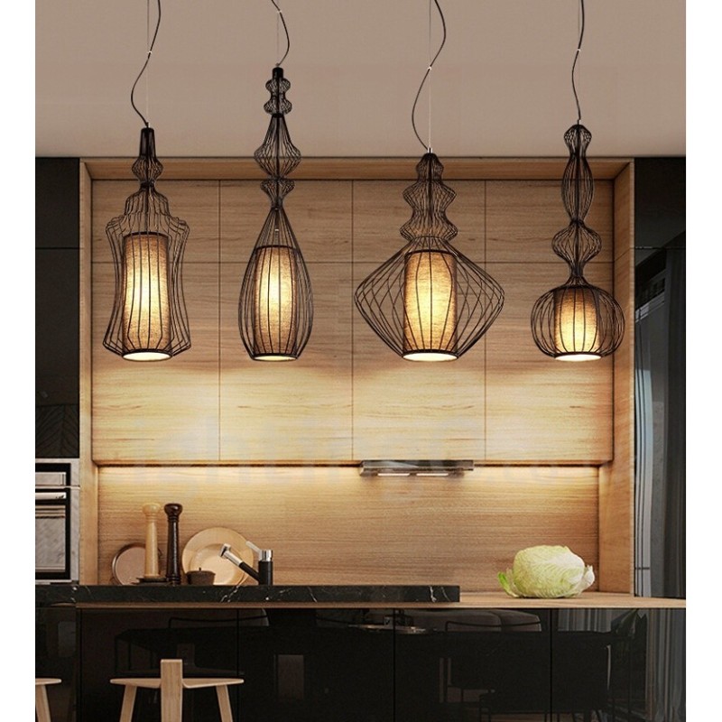 カントリー ヴィンテージ メタル 花瓶型 ペンダント ライト