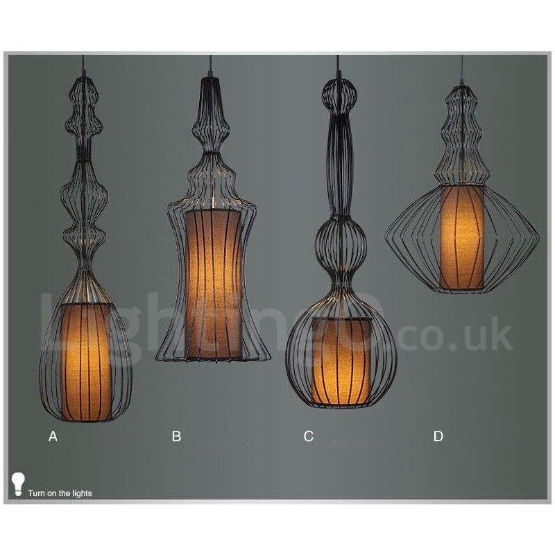 カントリー ヴィンテージ メタル 花瓶型 ペンダント ライト