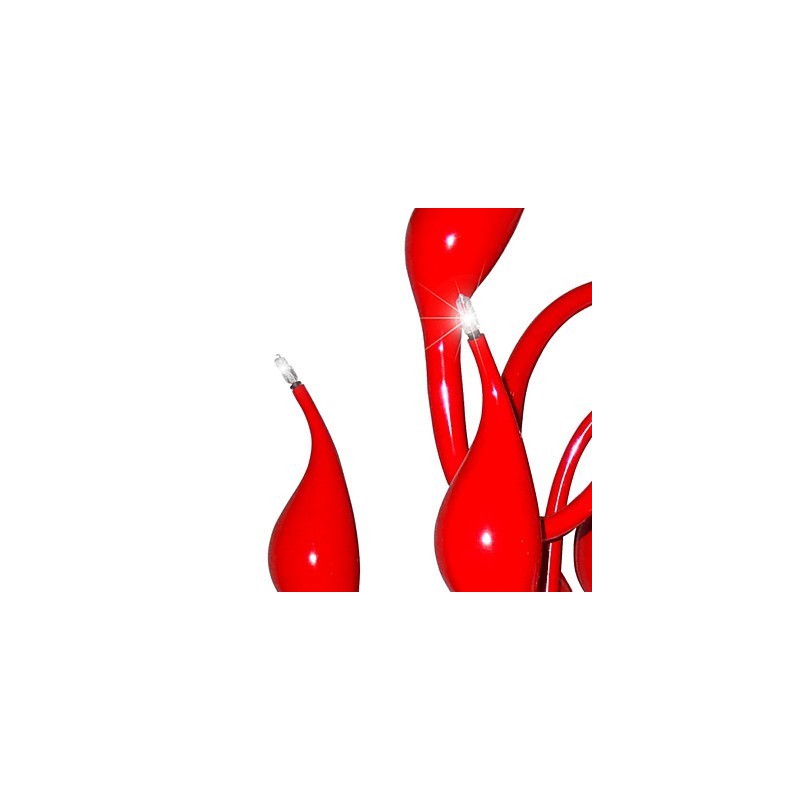 モダンシャンデリアライト 24 ライト G4 レッドペイント