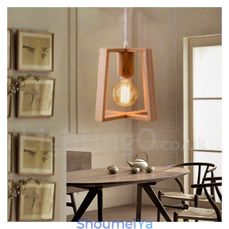 木製モダンコンテンポラリー1灯ペンダントライト