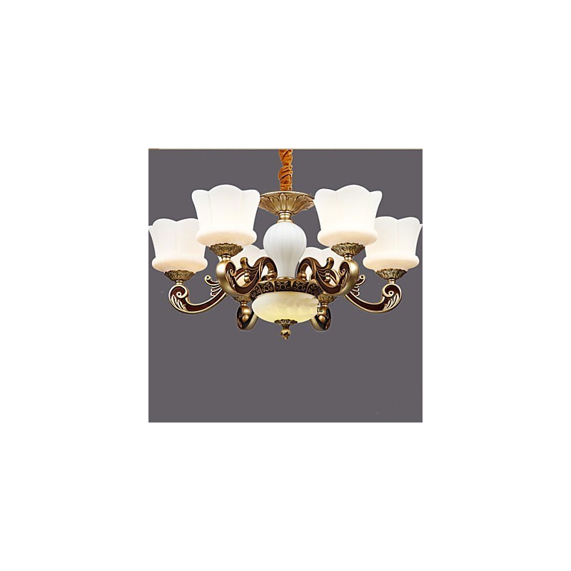 ガーデンクリエイティブ亜鉛合金レトロダイニングペンダントランプシャンデリア