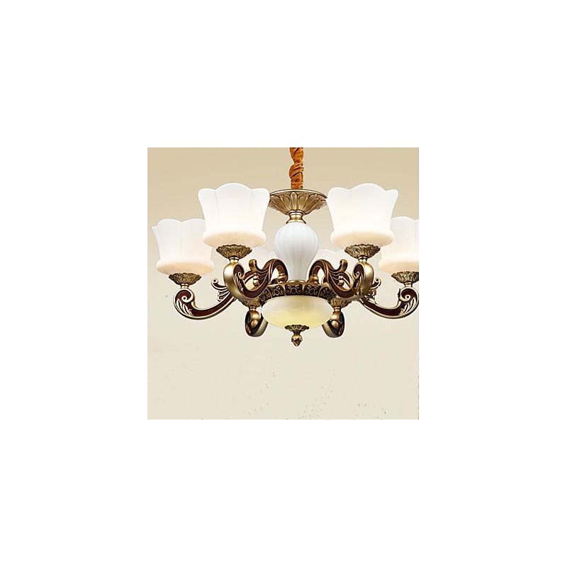 ガーデンクリエイティブ亜鉛合金レトロダイニングペンダントランプシャンデリア