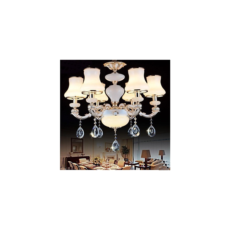 豪華な天然翡翠ペンダントランプ ヨーロッパのクリスタルペンダントランプ