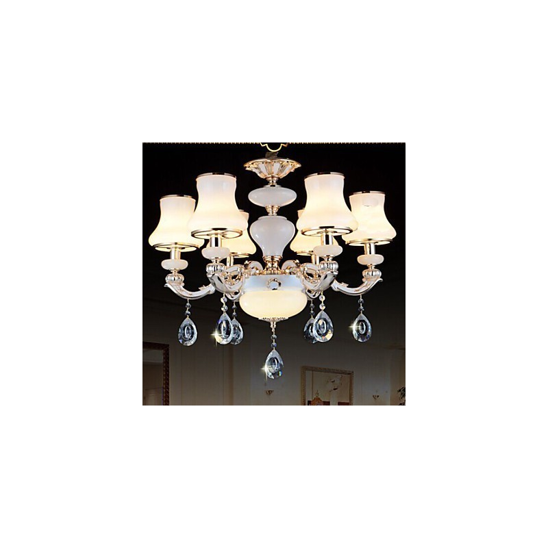 豪華な天然翡翠ペンダントランプ ヨーロッパのクリスタルペンダントランプ