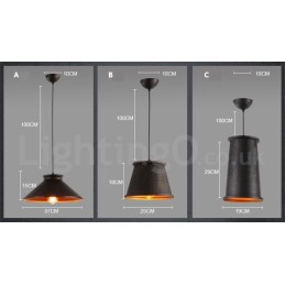 レトロ ヴィンテージ 1灯 メタルペンダントライト