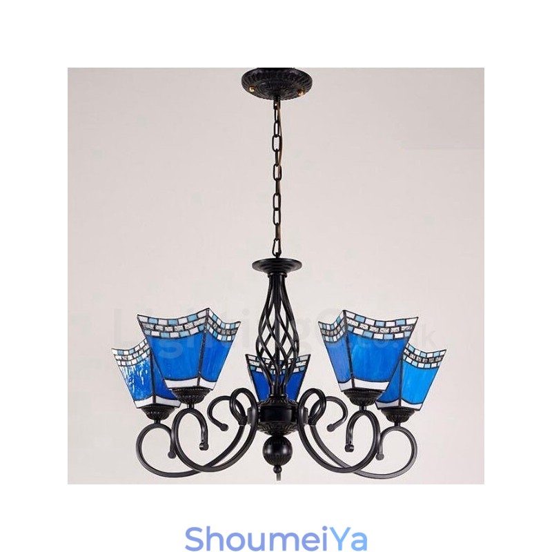 5 灯地中海スタイル一体型メタルシャンデリア