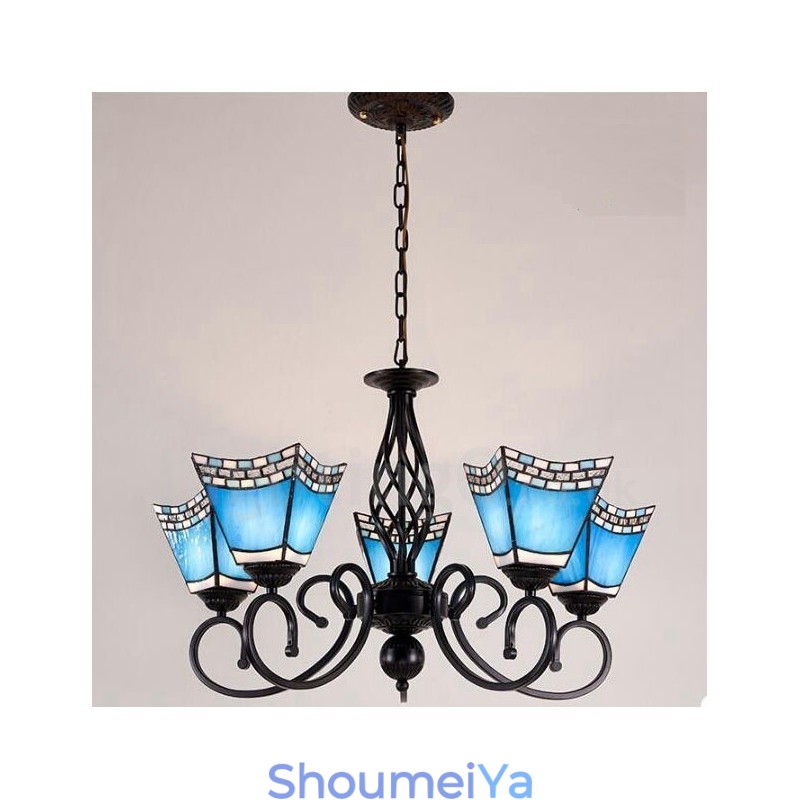 5 灯地中海スタイル一体型メタルシャンデリア