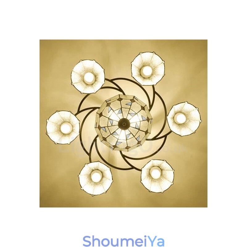 9 ライト地中海スタイル一体型バスメタルシャンデリア