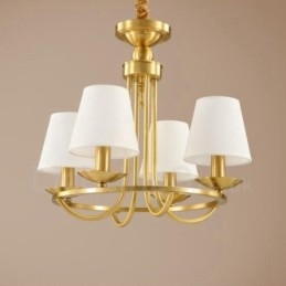 4 ライト ラスティック ロッジ 一体型メタル銅シャンデリア