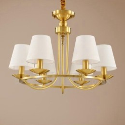 6 ライト ラスティック ロッジ 一体型メタル銅シャンデリア