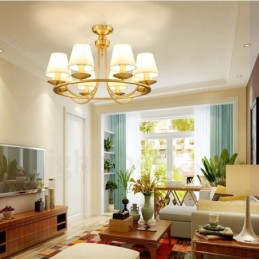 真鍮 8 ライト ラスティック ロッジ 一体型 金属銅シャンデリア