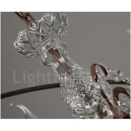 直径60CM 80CM ヴィンテージ クリスタル ペインティング メタル シャンデリア ラスティカラー ペンダントライト