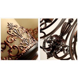 12 ライト ラスティック ロッジ 一体型メタル シャンデリア