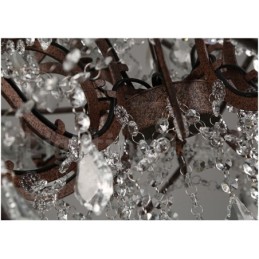 直径60CM 80CM ヴィンテージ クリスタル ペインティング メタル シャンデリア ラスティカラー ペンダントライト